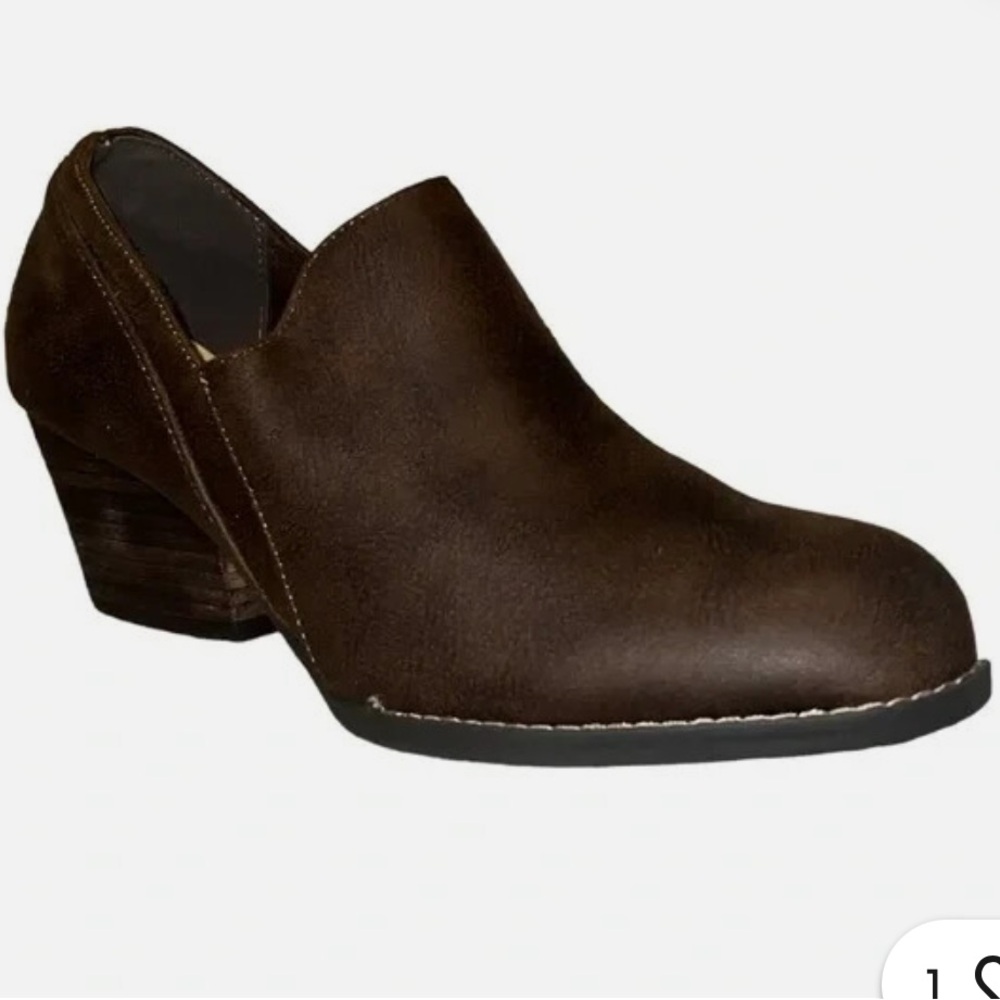 Bella Vita Womens Nakia Faux Leather Slip On Booties New #3
